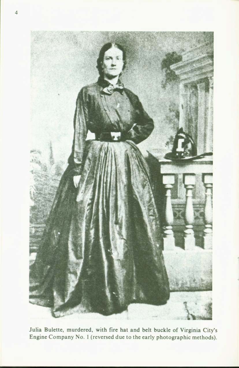 THE MURDER OF JULIA BULETTE: Virginia City, Nevada; 1867--with the life and confession of John Millian, convicted murderer. vist0044b